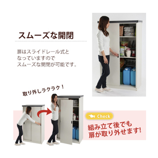 差し上げます　物置き スチール物置 収納庫 屋外収納庫  鍵付き の画像