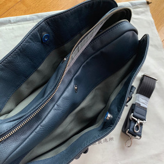 土屋鞄 Plota ネイビー 防水ファインレザー