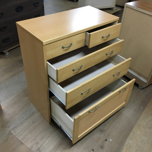 新品前板に天然木パイン材を使用した収納タンス　1本限定　チェスト　収納　棚　ラック　ナチュラル　カントリー　北欧