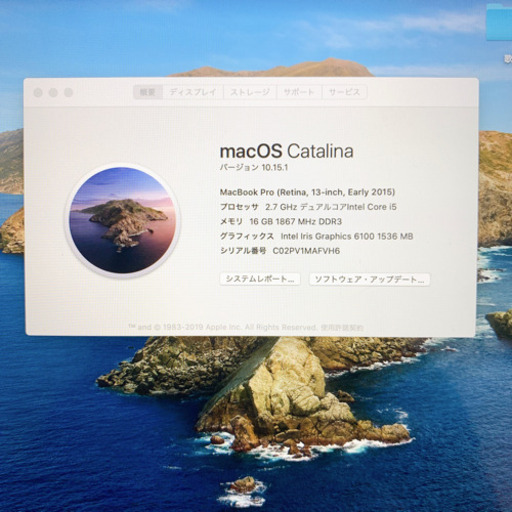 パソコン Macbook Pro 13inch Early 2015