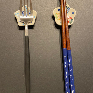 ポーリッシュポタリー 箸置き2個セット(花型・星型)