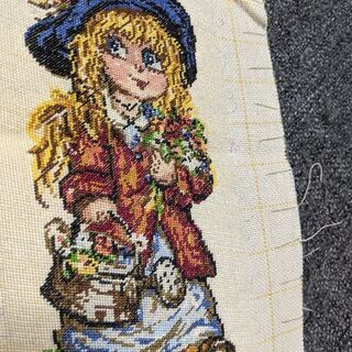 6/21 までに! ヨーロッパ式刺繍絵タペストリー: The Violinist