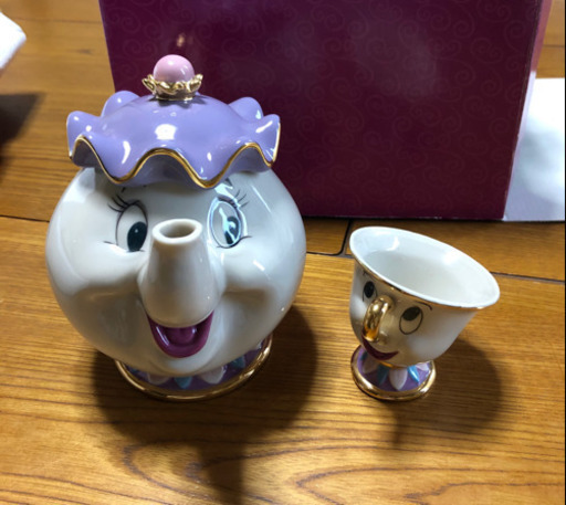 ③ 美女と野獣 ポット夫人 チップ ティーカップ ディズニー ★販売終了正規品★