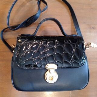 本革黒バッグ　箱付