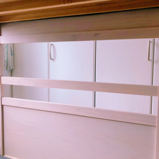 美品2段ベッドニトリマットレス付🤗シングル2つにもなります！の画像