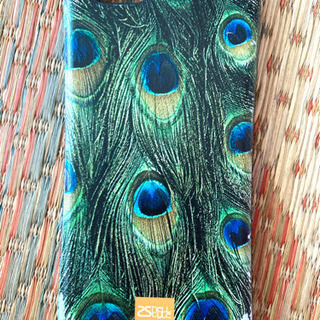 クジャク柄　スマホケース