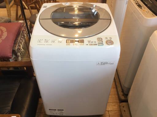 【安心6ヶ月保証付】全自動洗濯機 SHARP ES-GV90R-N 9.0㎏ 2015年製 50Hz/60Hz  【トレファク桶川店】