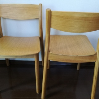 無印良品 ダイニングチェア ２脚 オーク材　　