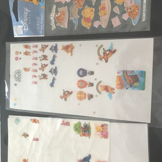 値下げくまのプーさん　シール3点セットの画像