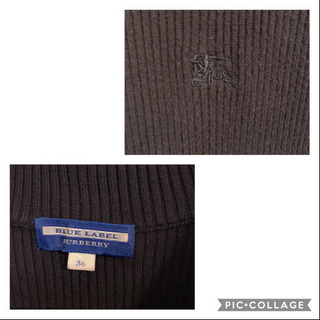 バーバリー ブルーレーベル ワンピース 半袖 36 ネイビーの画像