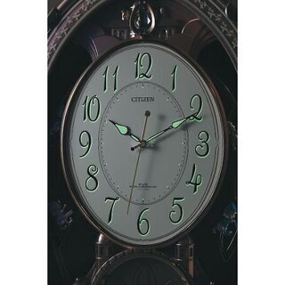 新品・未使用品　CITIZEN　シチズン メロディ電波掛時計 4MN485AZ　30曲入り　壁掛け　時計　コチコチ秒針　箱入りの画像