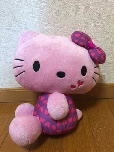 めちゃカワ❤️ハローキティちゃんぬいぐるみピンク30×25