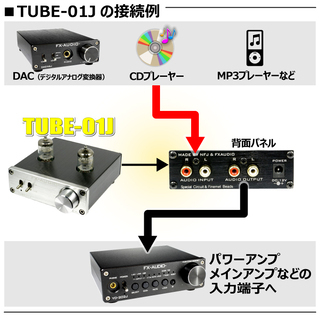 プリアンプ　FX-AUDIO-　TUBE-01J『ブラック』の画像
