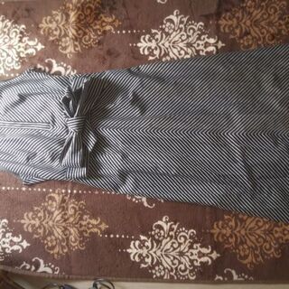 新品 未着用　ストライプ　ロングワンピース　ウエストリボン付き　大人カワイイ❤︎の画像