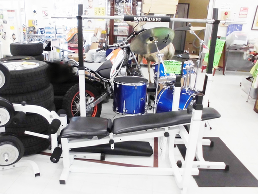 ボディメーカー ベンチプレスセット 幅:61×奥行:183×高さ:115(最大) フラット インクラインベンチ 苫小牧西店