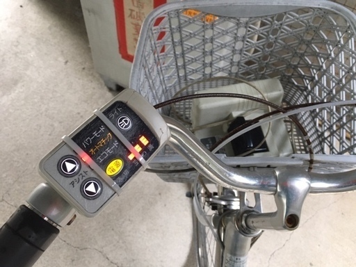 【値下げ】中古　電動アシスト自転車　パナソニック　リチウムVIVI　SS　シルバー　3.1Ah　OGKリアチャイルドシート付