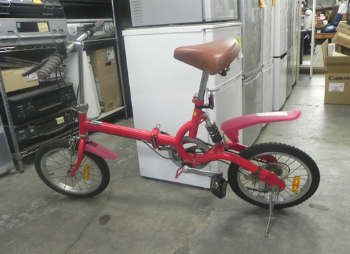 16インチ 折り畳み 自転車 切換付 サスペンション レッドカラー 札幌市 白石区 東札幌