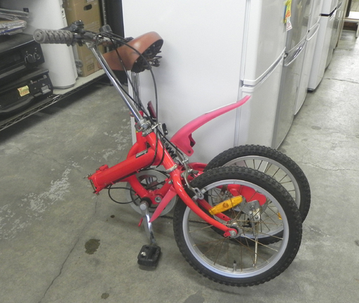 16インチ 折り畳み 自転車 切換付 サスペンション レッドカラー 札幌市 白石区 東札幌