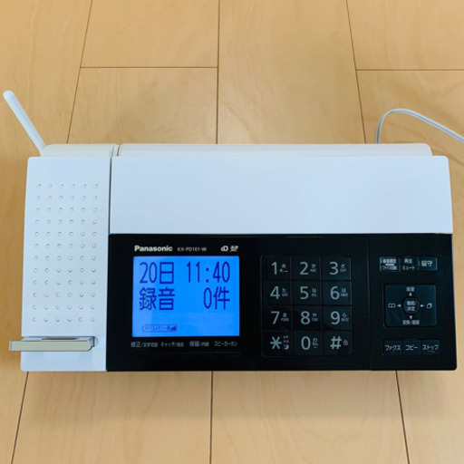 値下げ！【Panasonic 】電話 FAX KX-PD101DL-W パナソニック
