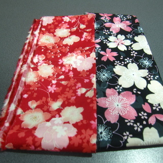 浴衣用重ね衿 伊達えり　桜柄布地　新品の画像