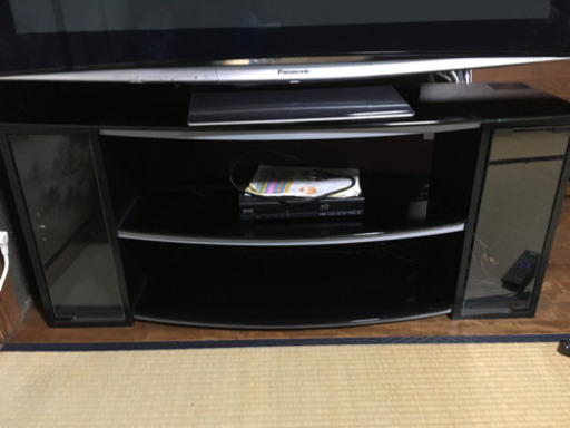 テレビ台 黒 ガラス天板
