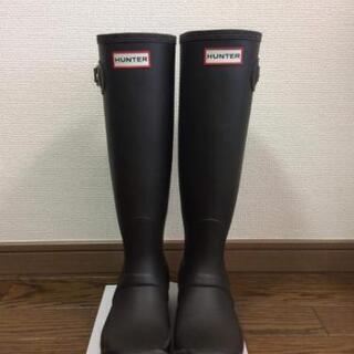 Hunter レインブーツブラウン色