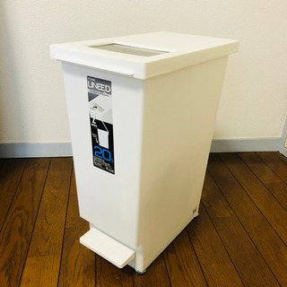ゴミ箱 プッシュ & ペダルペール 20L 白 ホワイトトンボ ユニード　ダストボックスの画像