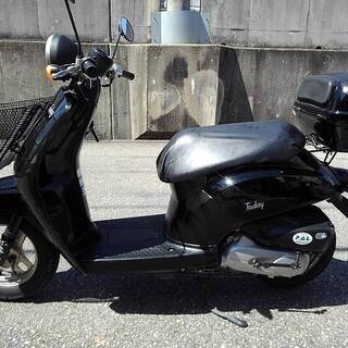 【終了】ホンダ　トゥデイ　黒　キレイ　自賠責付き　　前かご付き