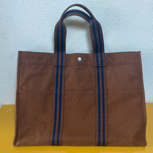 HERMES  エルメス　フールトゥGM  トートバッグ　ブラウン　ネイビー