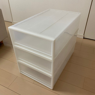 【無印良品】衣装ケース3個（幅40cm×奥行65×高さ18cm）