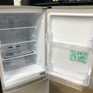 2017年製 三菱 146L 2ドア冷蔵庫 MR-P15C-S シルバーの画像