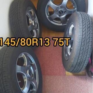 145/80R13 75T 夏タイヤアルミホイールセット 4本 