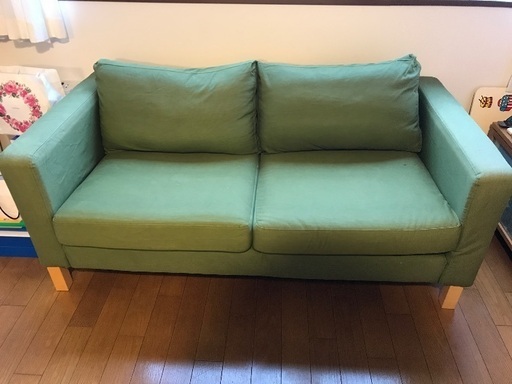 イケア(IKEA) KARLSTAD カルルスタード 2人掛けソファ スキフテボー グリーン