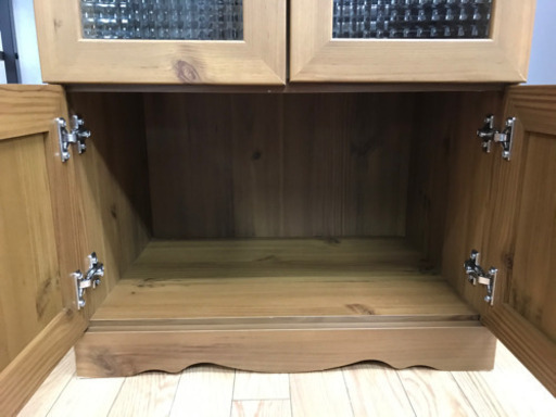 【リサイクルサービス八光　田上店　配達・設置OK】ブラウン　食器棚　スリムタイプ