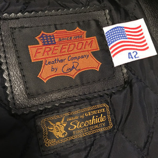 再値下】革ジャン ライダース Lサイズ 175cm FREEDOM 新品同様の画像