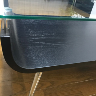 【至急】【売ります】曲木ガラスセンターテーブル（ローテーブル）の画像