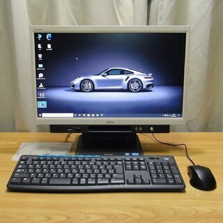 特価 富士通一体型PC（20インチワイド）Win10 pro Office 2019 pro 搭載 Core i3 メモリー4GB SSD 120GB ワイヤレスキーボード付（新品）マウス付（新品）の画像