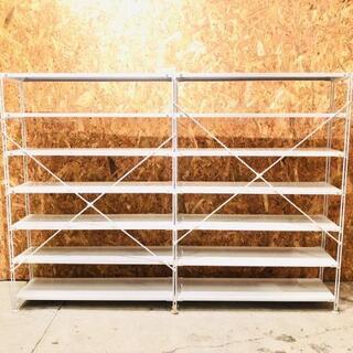 【売約済み】無印良品　MUJI スチールユニットシェルフ　奥行２５ｃｍタイプ　スチール棚　検　ライトグレー 幅８４ｃｍタイプ オープンシェルフ　棚　棚板　14枚　壁面収納　テレビ台　テレビラック　くつ箱　げた箱　キッチン収納　リビング収納　本棚　ブックシェルフの画像