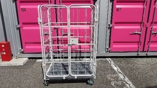 カゴ台車　白　美品