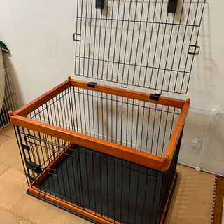 値下げ！まだ新しいペットゲージ　ウッド　小型犬用