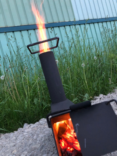 ロケットストーブ　キャンプ　焚火　ソロ