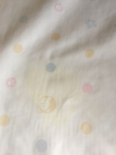KATOJIベビーベッド(ハイタイプ)☆マット、防水シーツ、シーツ付き