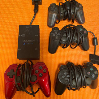 PS2 マルチタップ　コントローラー4個　セット