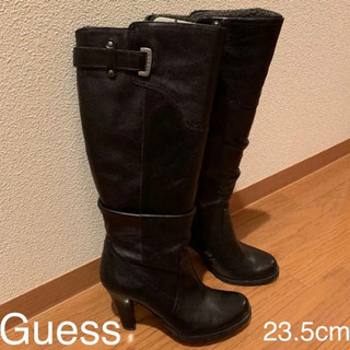 美品 GUESS ロングブーツ ブラック