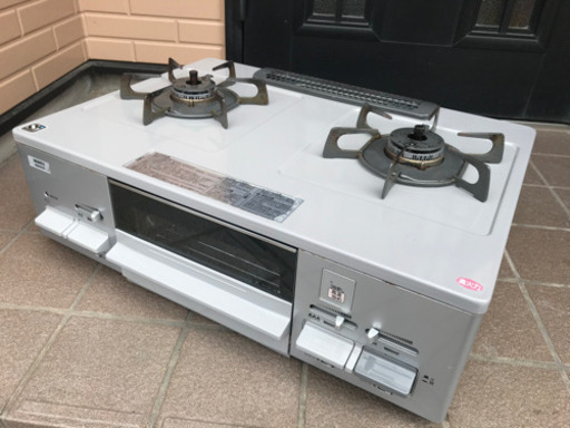 ノーリツ テーブルコンロ ライトグレーホーロートップ 水あり片面焼グリル 都市ガス用 右強火 シルバーフェイス NG60SVR13A