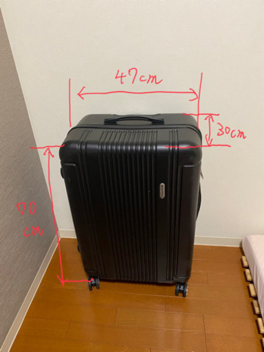 ノーブランド　スーツケース国際線受託手荷物無料サイズ