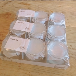 IKEA　蓋付 ガラス容器　３個１セット