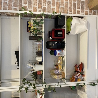 【価格変更しました 50%OFF】現地引取可能な方限定！おしゃれ棚（ホワイト）　※7/11までに引き取りに来てくださる方、限定ですの画像