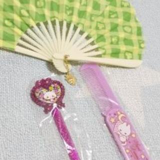 新品スイマー&チョコホリック コーム 定規 扇子セット