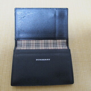 BURBERRY バーバリー　カードケース　黒　レザーの画像
